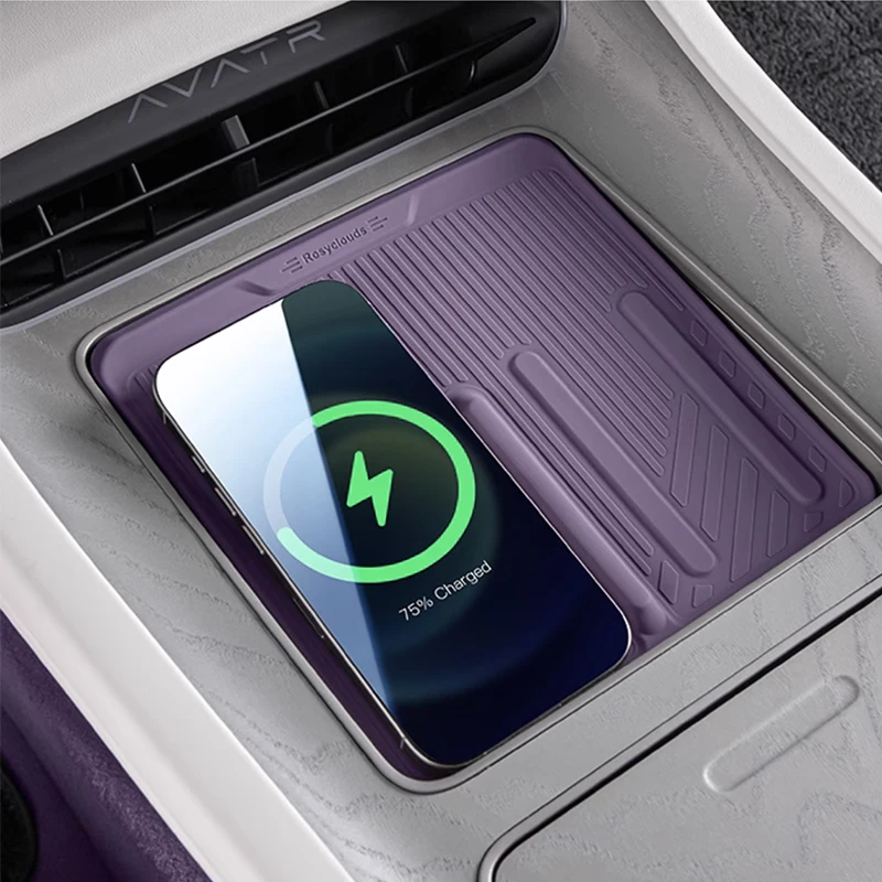 For AVATR 12 2024 2025 Central Control Wireless Charging Cup Silicone Protective Pad Interior Accessories