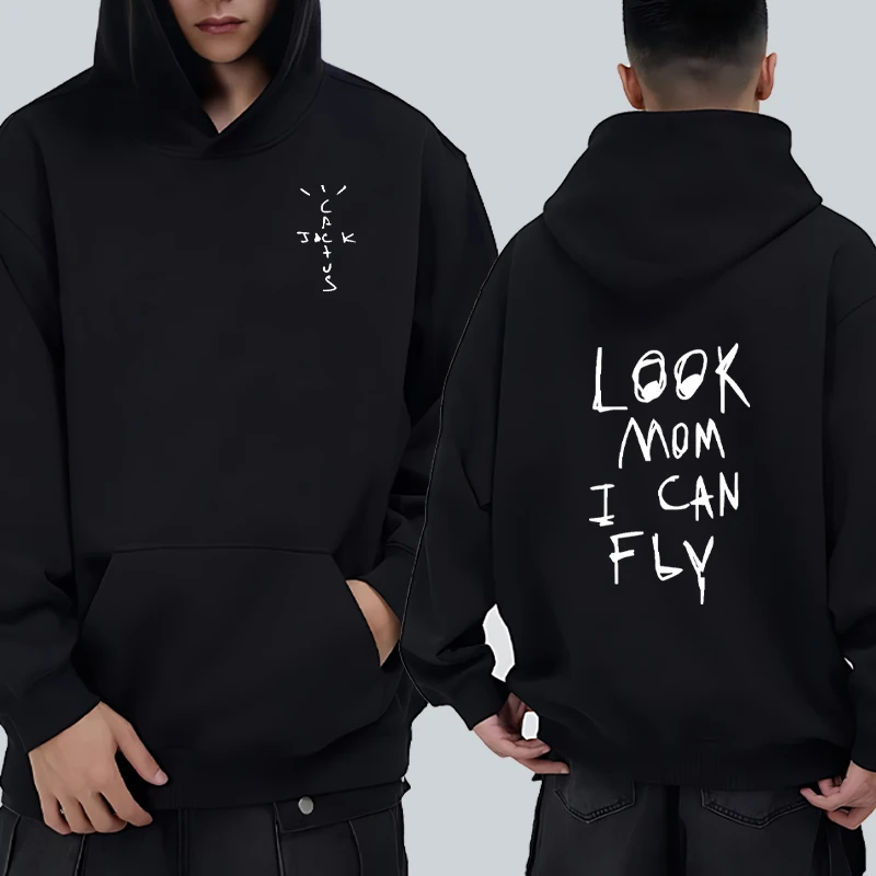 

Rapper Cactus Jack Music Album Double Sided Printed Hoodie Men women Fashion Vintage Hip Hop Pullover High Street Sweatshirt