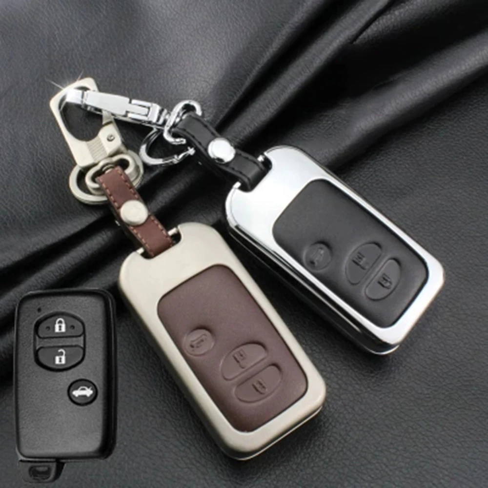 Car Cover Key Bag Keychain Case Shell Holder Zinc Alloy Leather Anti-Drop Auto Accessories For Subaru Forester BRZ 2013 XV 2014