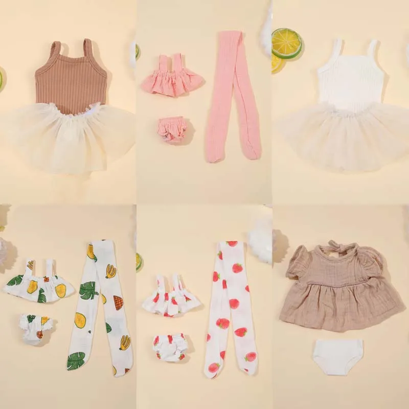 Doll clothes for 13 Inch 33CM Dolls Baby Toys Doll accessories Vest Dress Doll Clothes For 13 Inch American Reborn Baby Dolls