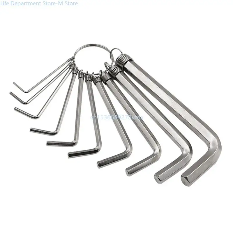 Heavy Duty Allen for Key Set Hexagon Metric Wrench Allen for Key Ring L Shaped Hand Allan Hexagonal Security Alan- T