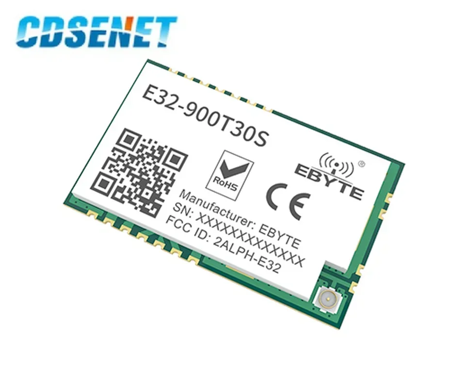 10P 868MHz 915MHz LoRa 1W SMD Wireless Transceiver CDSENET E32-900T30S Long Range 8km Transmitter Module For IPEX Antenna