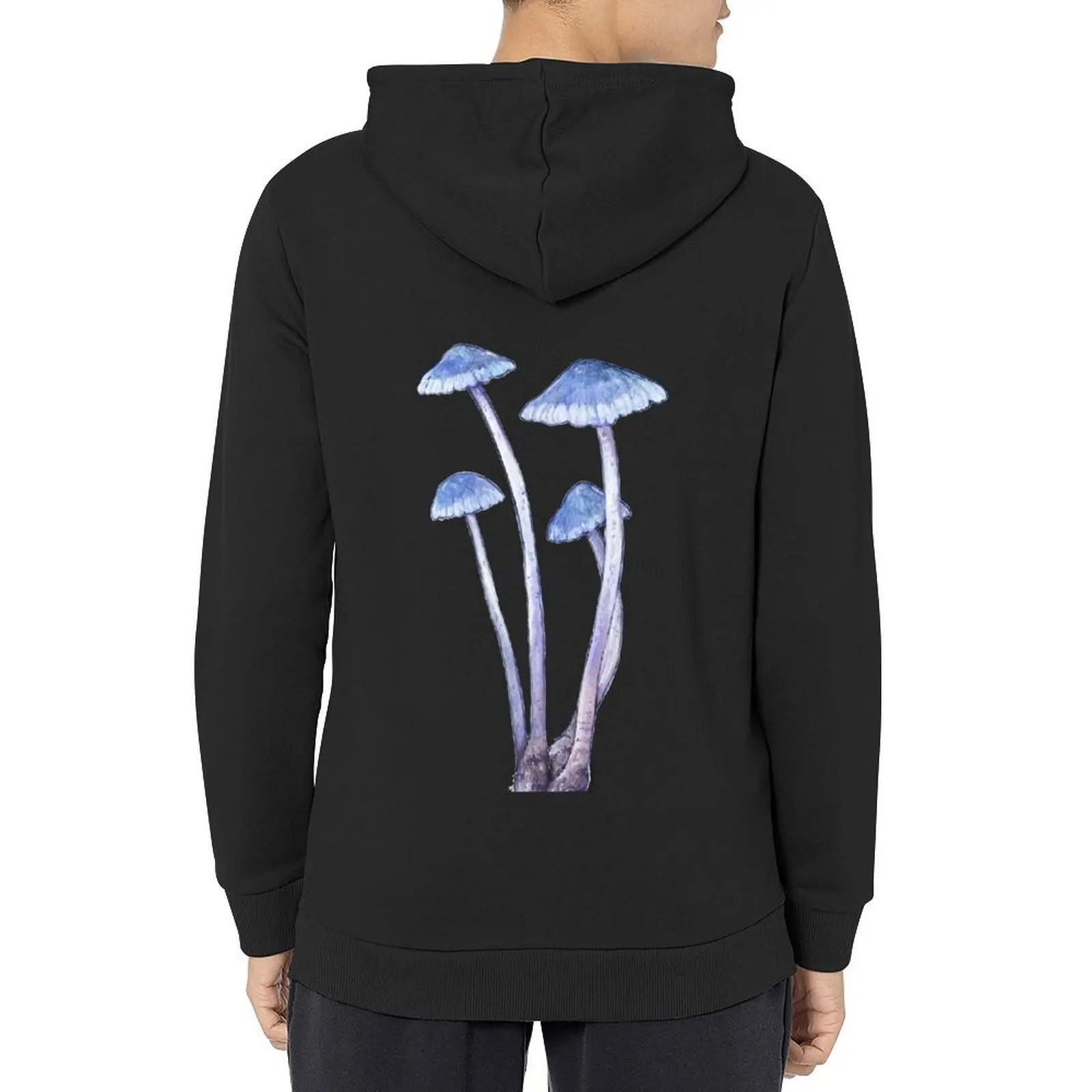 

Blue Watercolor Mushrooms by TylerShae Hoodie winter clothes men's clothes men clothes men's hoodie sweatshirt