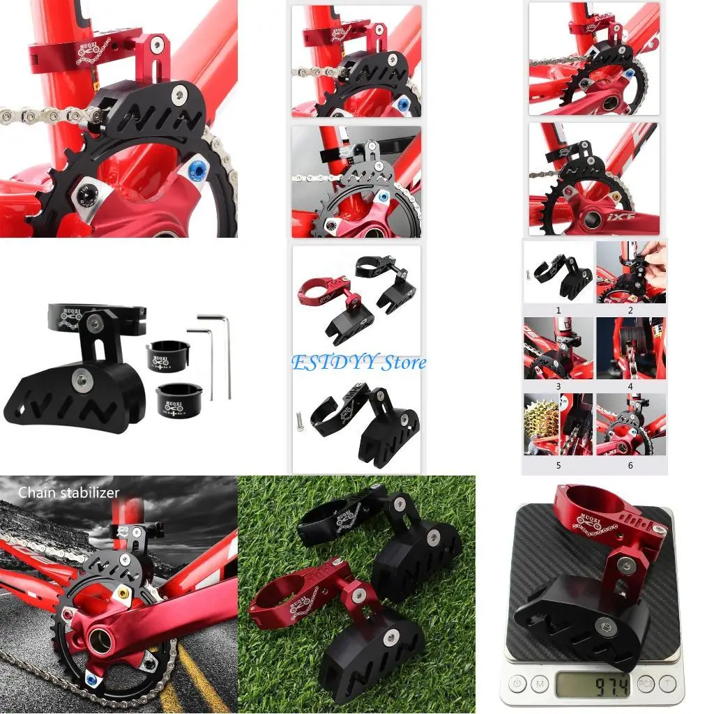 G6DE Chain Guide Single Crankset 28.6 31.8 34.9 for Seat Tube Adjustable Clamp Mount for MTB Bike Fixed Mountain Direct