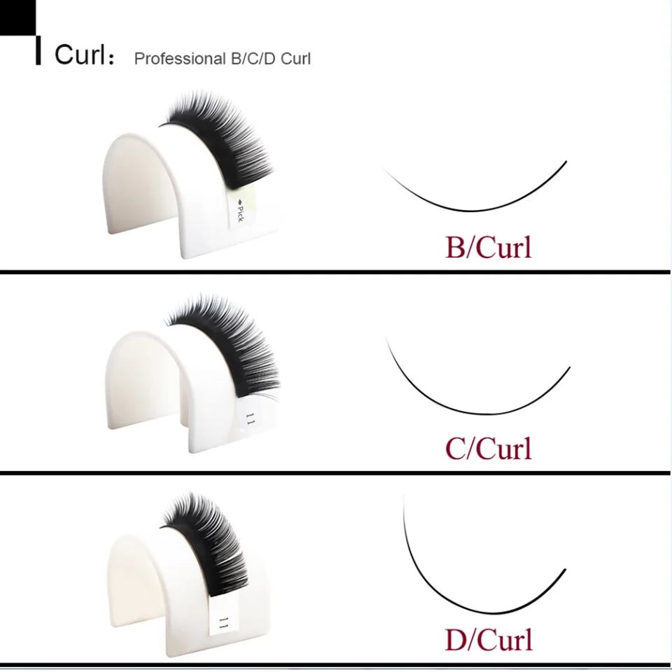 NEWCOME 10 Case Individual Eyelash Extensions BCD Curl High Quality Natural Lashes Russian Silk Volume Lash Extension Faux Mink