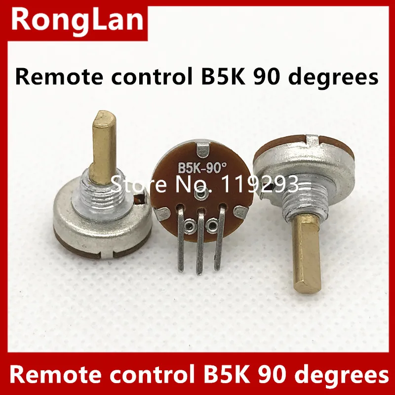 Freeshipping Spot B502 B5K miniature single inline model airplane remote control potentiometer 90 degrees  15MM-10PCS/LOT