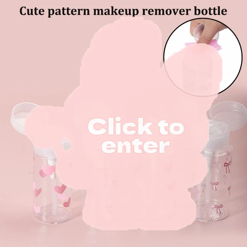 Bouteille de pompage à pression en forme de cœur, distributeur rechargeable, accessoires de bouteille vide pour huile nettoyante, dissolvant de vernis à ongles