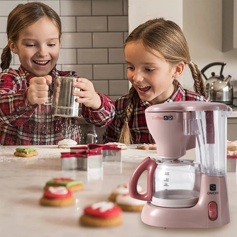 YH129-2SE Huishoudelijke Simulatie Elektrische Koffiemachine Kinderen Kleine Huishoudelijke Apparaten Keukenspeelgoed Jongens En Meisjes Set