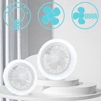 Lighting Fixtures 2-in-1 LED Fan Light Remote Control Three-speed Mode LED Lamp Bead Smart Modern E27 Screw Fan Light Bedroom