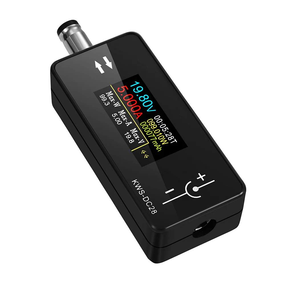 KWS-DC28 TFT Color Screen DC Interface Tester Voltage Current Meter Volt Detector Ammeter Cell Phone Charging Testing Device