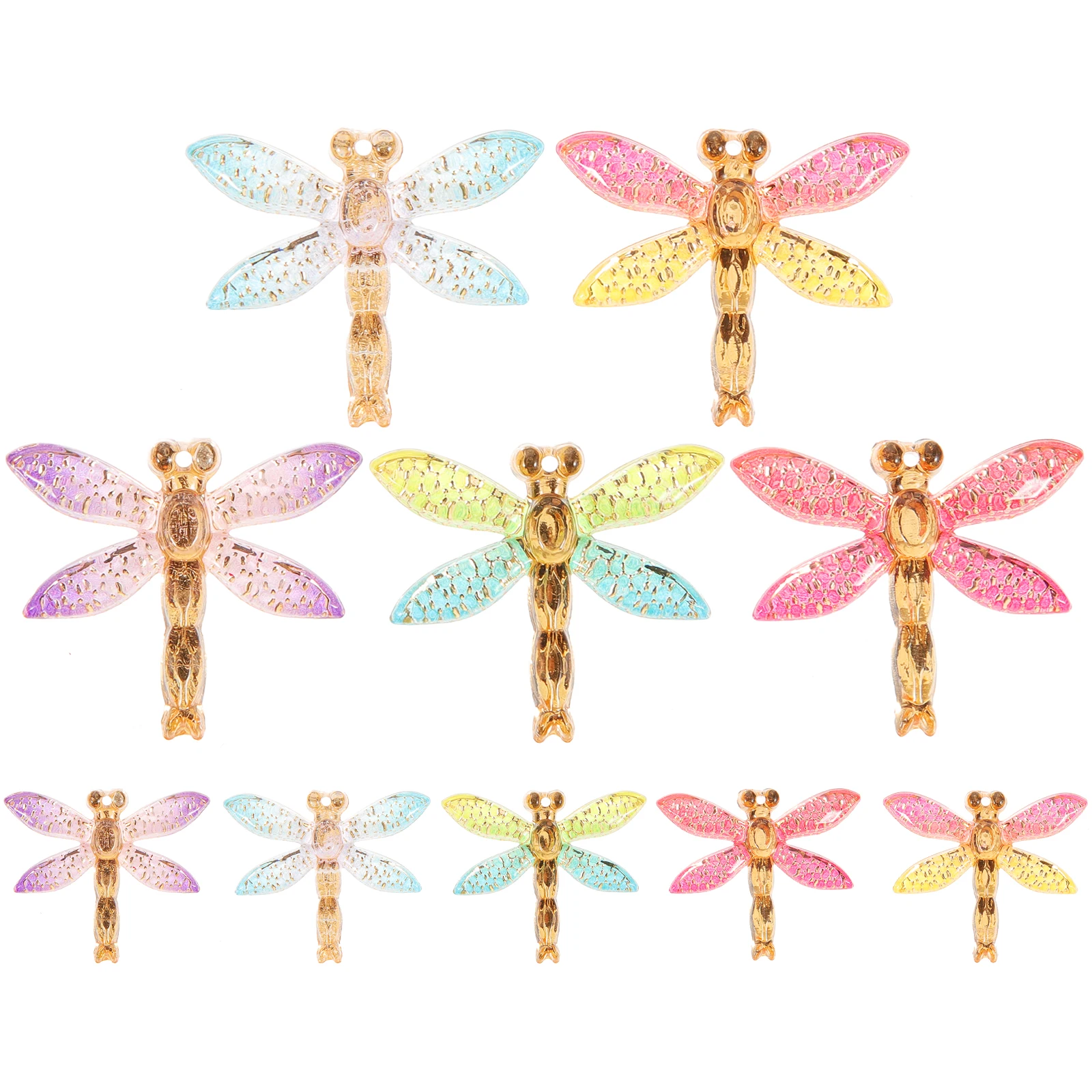 

10 Pcs Mini Resin Dragonfly Charms Crafts Succulent L scape Planters DIY Jewelry Bulk Tiny Insect Decor Gardening Tools