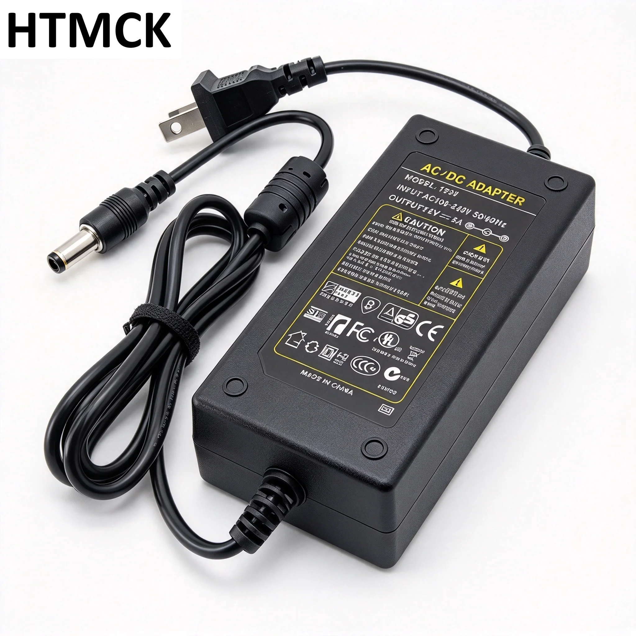 DC 12V 5A Power Adapter 100V-240V to 12V 60W Converter with 2.1mm-2.5mm x 5.0mm DC Plug