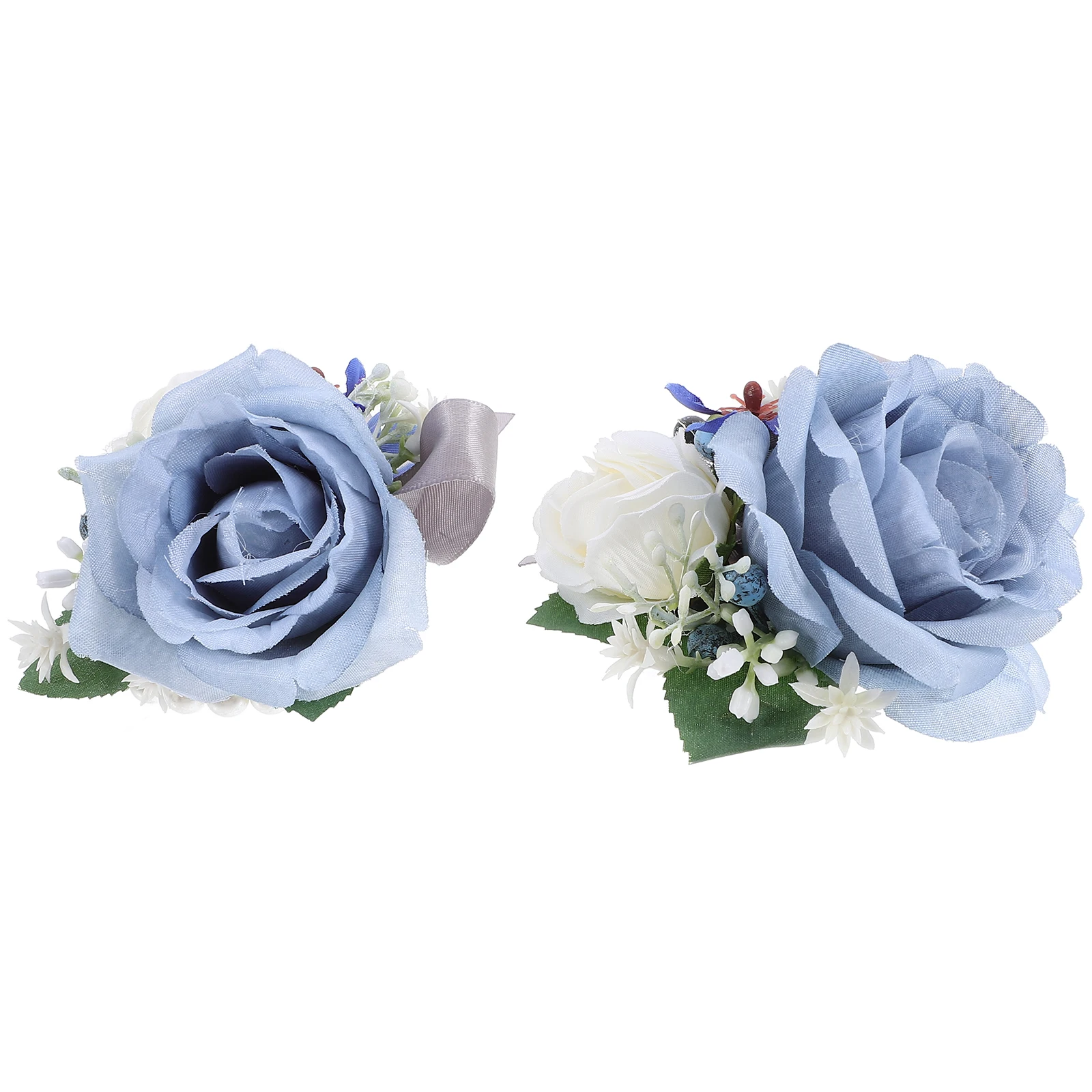 1 مجموعة الأزهار الصدار سوار و العروة مجموعة الجلد ودية أزهار اصطناعية لحفل الزفاف وصيفه الشرف العريس أنيقة