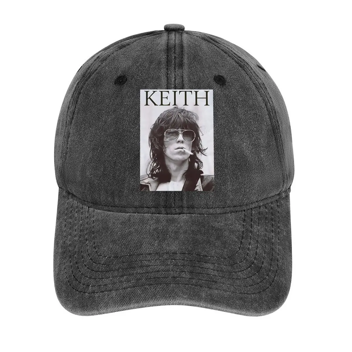 

Keith Portrait with Name Classic and Straightforward, Displaying a Portrait of Keith with His Name Washed Baseball Cap