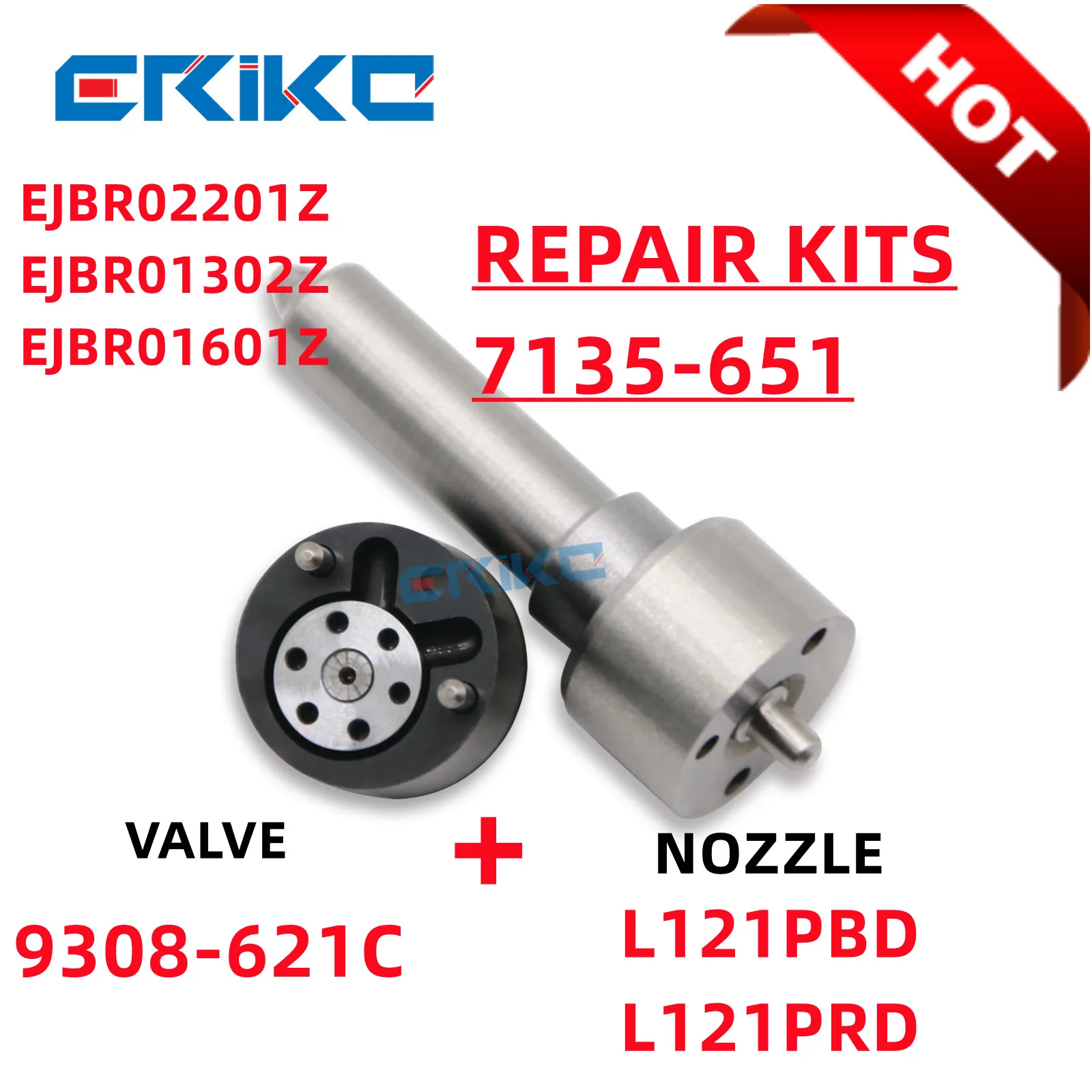 VALVE 9308-621C NOZZLE L121PBD L121PRD REPAIR KITS 7135-651 FOR FORD EJBR02201Z EJBR01302Z EJBR01601Z 2T1Q9F593AA RM2T1Q9F593AA