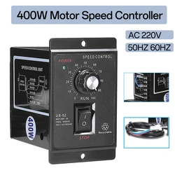 US-52 400W AC 220V 50Hz/60Hz Motor Speed Controller  AC Regulator Motor Control Unit Forward And Backward Mini Motor Governor