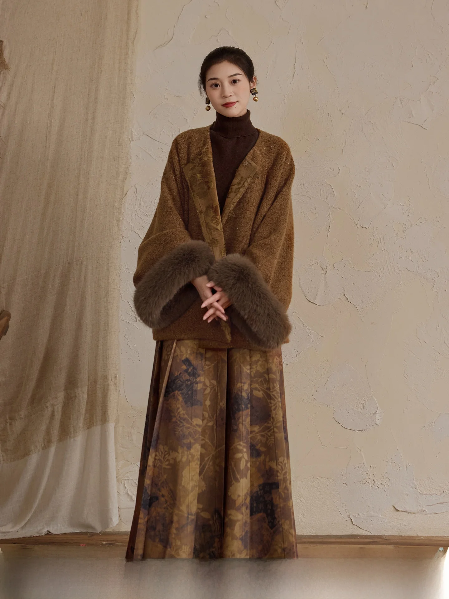 manteau-d'hiver-en-laine-hanfu-pour-femmes-ensemble-rond-ne-pour-les-deplacements-jupe-traditionnelle-chinoise-tenue-de-bureau-quotidienne