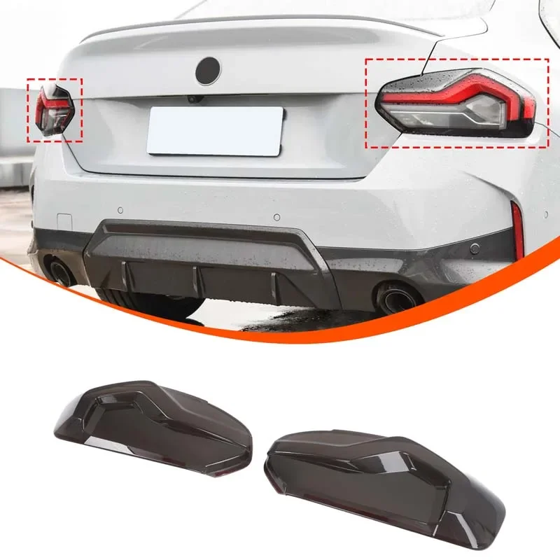 لسيارات BMW 2 Series G42 M2 M240i G87 2022-2025 + ABS أسود سيارة الذيل غطاء خفيف مؤشر عكس غطاء خفيف الملحقات الخارجية