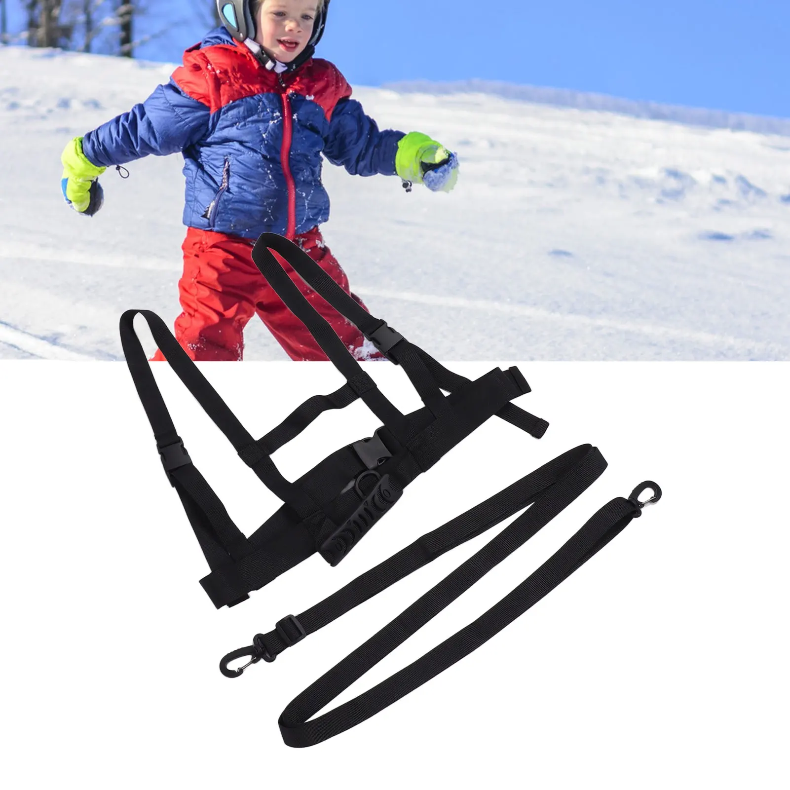 Kids Ski Shoulder Harness Safety Protection Adjustable Durable Ski Training Leash For Beginner