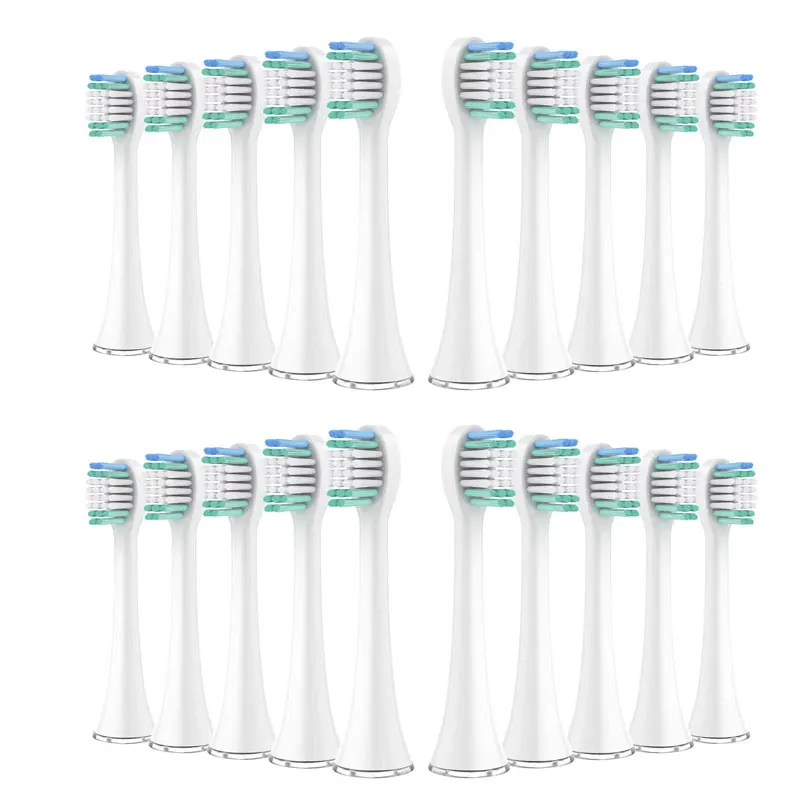 Brush Heads Replacement End-Rounded Soft Bristles for Aquasonic Black Series Vibe Series Pro Duo Series Pro Electric Toothbrush