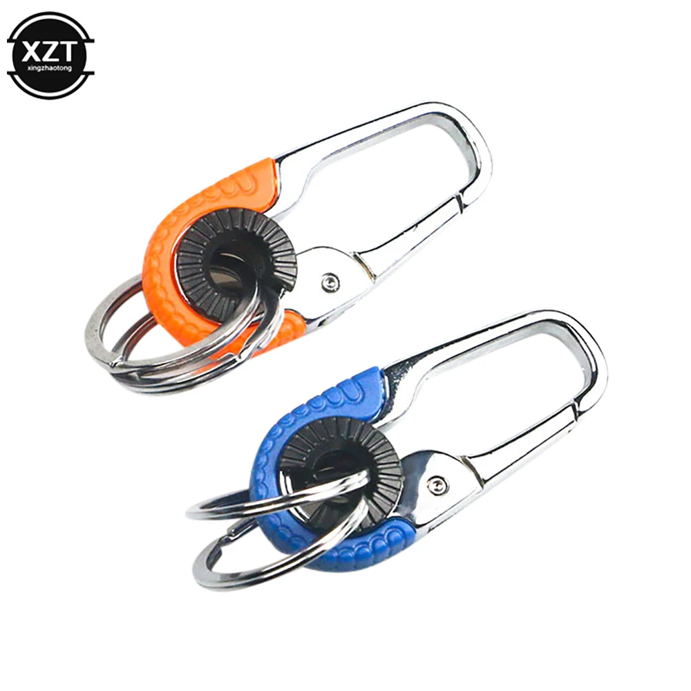 Durable Car Keychain Hook Stainless Steel Buckle Outdoor Carabiner Climbing Tool Double Ring Car Keyring Брелок Для Ключей