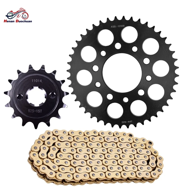 525 15T 44T 400CC Motorcycle Front Rear Sprocket 525HO 525HX H X O Ring Chain Set For Honda CBR400 RG RH-YA Aero CBR400R CBR 400