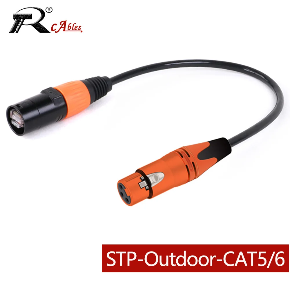 STP RJ45 Cat5/5e/6 Outdoor Ethernet Cable,3Pin XLR Female to RJ45 8P8C Male Network Connector for Stage and Recording Studio