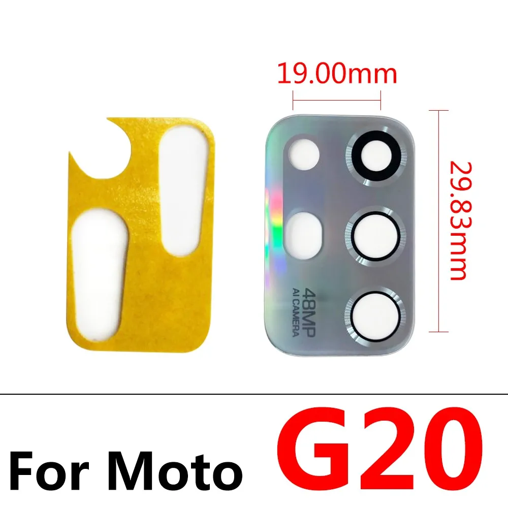 10Pcs, Camera Glass Lens Back Rear Camera Glass Lens with Sticker For Moto G10 G20 G30 G50 G60 G60s G31 G41 G51 G71 G100 G200 5G