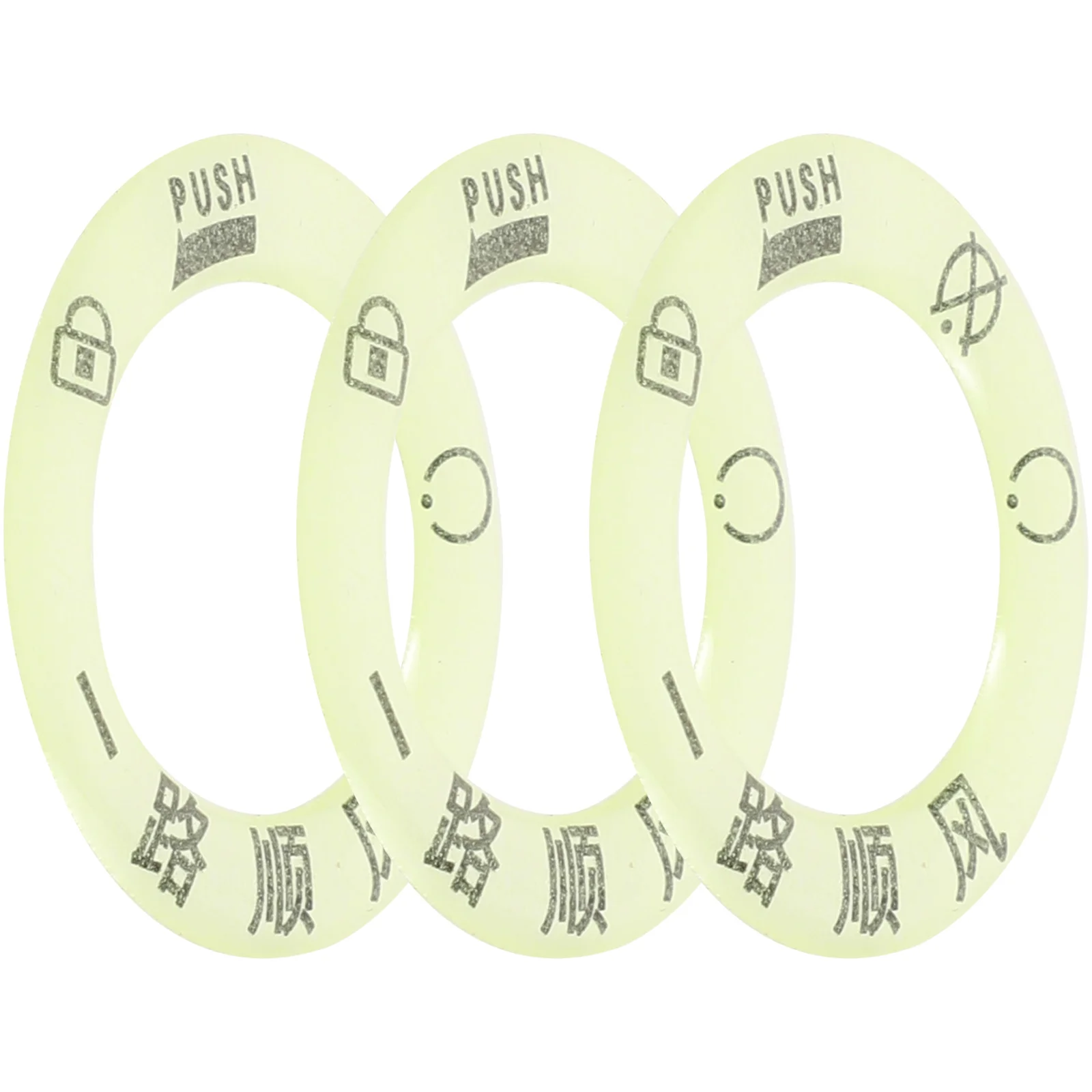 

3Pcs Night Glow Push to Start Covers Car Interior Decoration Fluorescent Ignition Button Stickers Engine Start Car Accessories