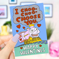 1PC Cute Valentine Day Card For Him Her Funny Anniversary Card For Boyfriend Girlfriend \