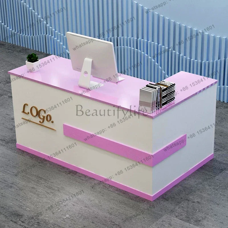 Decorations Luxury Reception Desks Modern Reception Desk Counter Nordic Simple Salon Escritorio De Recepcion Salon Furniture