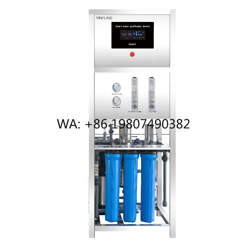 Water Bottle Camping250LPH RO System Reverse Osmosis Water Treatment Plant Pure Drinking Water Purifier Machine With PLC Control