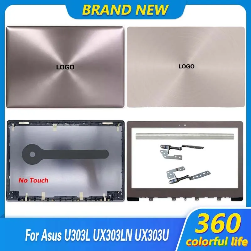 Novo original tampa traseira da tela para asus ux303l ux303 ux303la ux303ln lcd tampa traseira moldura da frente dobradiças caso tampa da dobradiça nenhum toque
