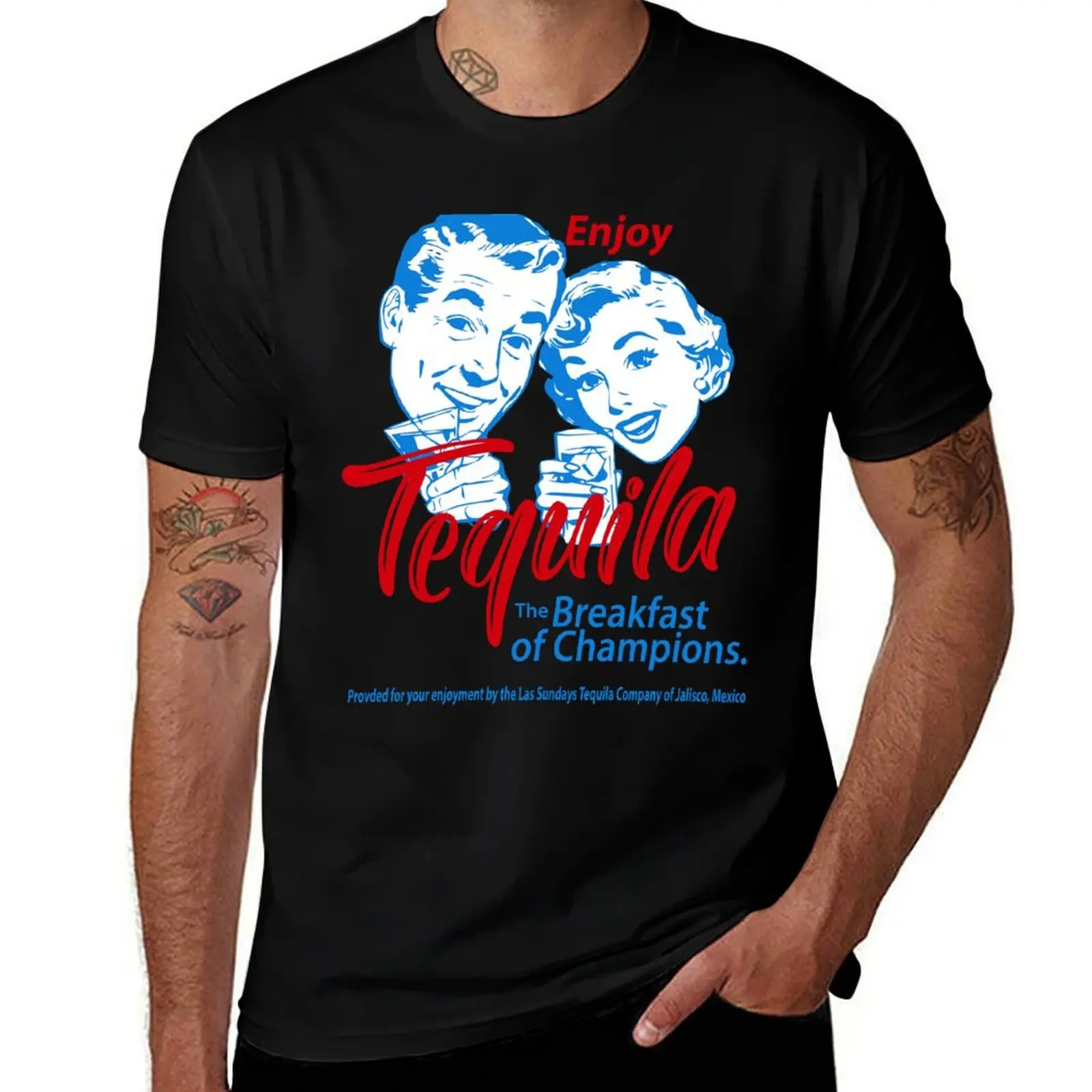 

Enjoy Tequila The Breakfast Of Champions T-Shirt Moisture Control Sports Tee
