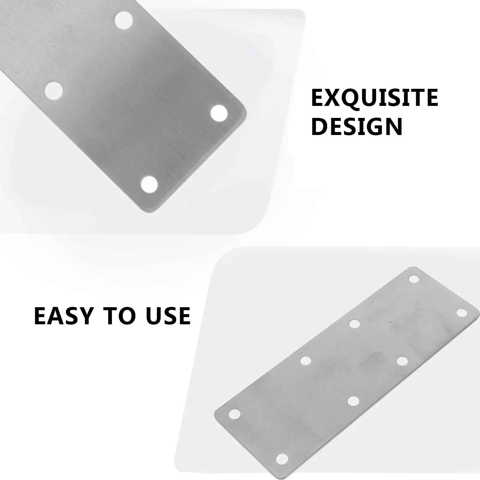 

Stainless Steel Corner Brackets Flat Straight Brace Mending Plates Heavy Duty Furniture Repair Panels Non Deforming Easy