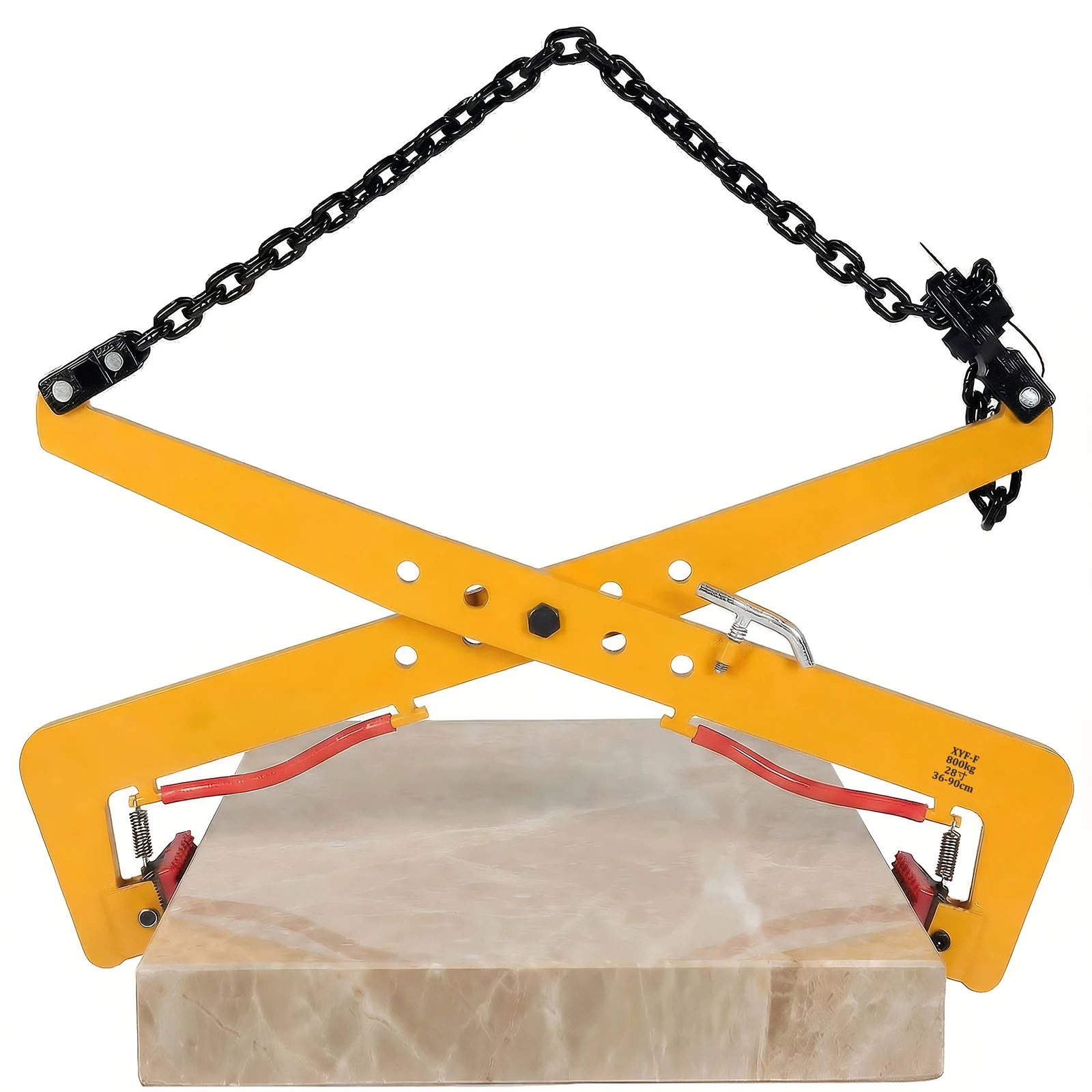 

Зажим для подъема гранитных плит 1763 фунта (799 кг), регулируемый диапазон 14-35 дюймов, инструмент для подъема бетонных блоков, противоскользящие зажимы для камня с регулируемым раскрытием