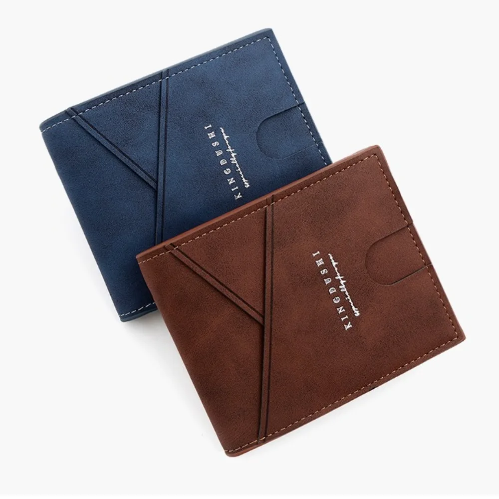 

Leisure Vintage Men's Short Wallet Large Capacity Multi-position PU Card Bag Casual Portable Leather Coin Pocket Shopping