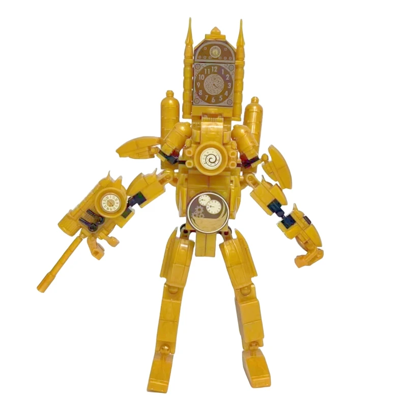 Katana Skibidi Toilet Gold Clock Titan Drill Man Building Blocks The Audio Man And Camera Titan Man Rose Gold For Kids Gifts