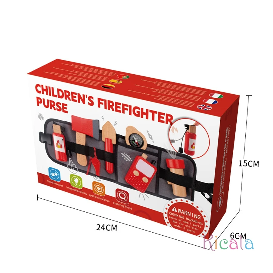 Juego de herramientas para niños, juguete educativo de madera para juego de imitación, juguetes para juego de rol de peluquería, herramientas de construcción, regalos de aprendizaje Montessori