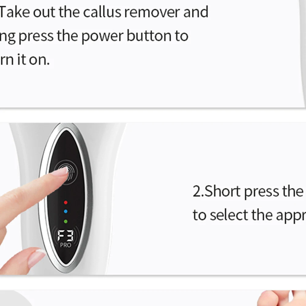 Electric Foot File Rechargeable Callus Remover  Hard Heel Pedicure Tool Skin Care Device Foot Care Tool for Dead Skin Removal