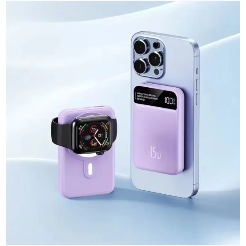 2024 NEW Magnetic Wireless Portable Charger, 10000mAh Power Bank with 15W Fast Charging for iPhone 15/14/13/12 Mini/Pro/Max