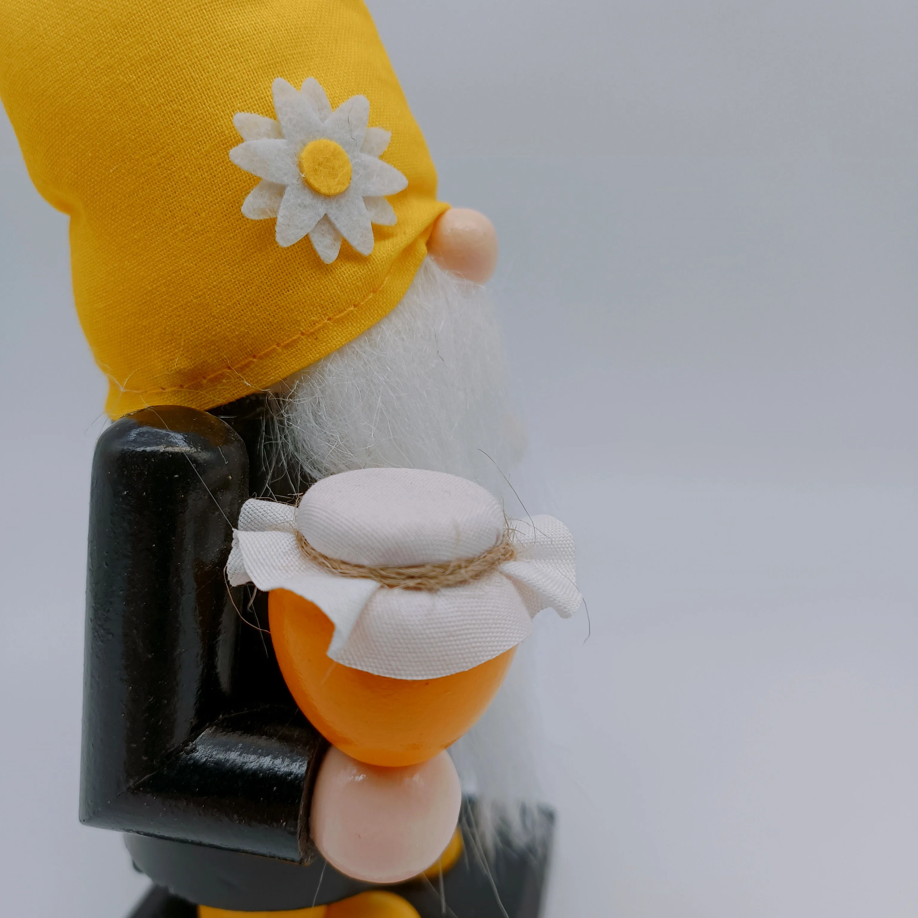 

Adorable Bee Decoration Wooden Fabric Gnome Statue Farmhouse Tiered Tray Decor Desktop Ornament Honey Bee Theme Spring Festival