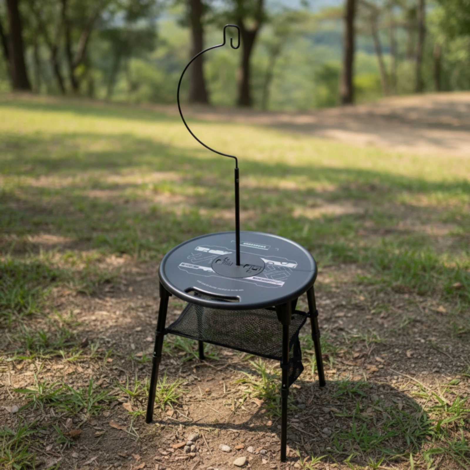 Camping Table with Mesh Storage Foldable Camping Table with Carry Bag Furniture Lightweight Collapsible for Campers, Picnic