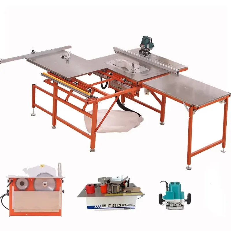 Woodworking Mdf Small Wood Cutting Machine Circular Saw Sn Tools Double Blade Sliding Table Panel Saw for Sale