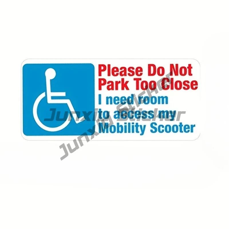 

Наклейка на автомобиль «Не парковать рядом» для инвалидных скутеров и колясок, синий знак, виниловая наклейка для автомобиля и наружных окон