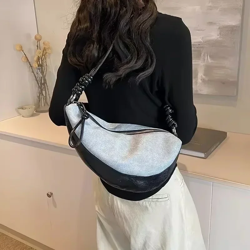 2024 New Trendy and Niche PU Material Single Shoulder Crossbody Dumpling Bag