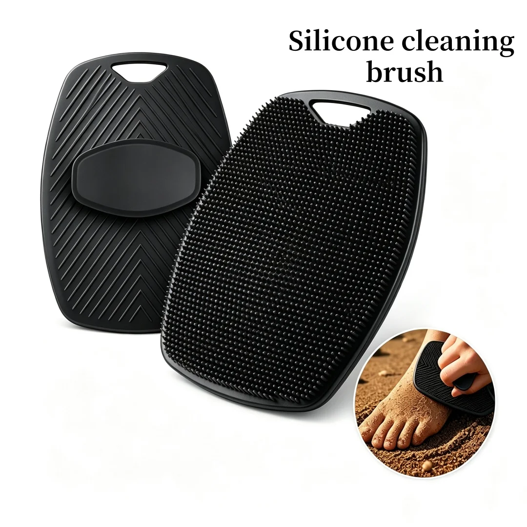 Silicone body cleaning brush, gentle massage, deep cleaning, soft bristles, suitable for all skin types, easy to grip, 5 pieces
