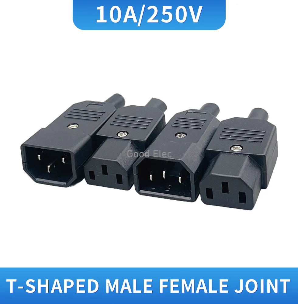 

IEC Straight Cable Plug Connector Rewireable C13 C14