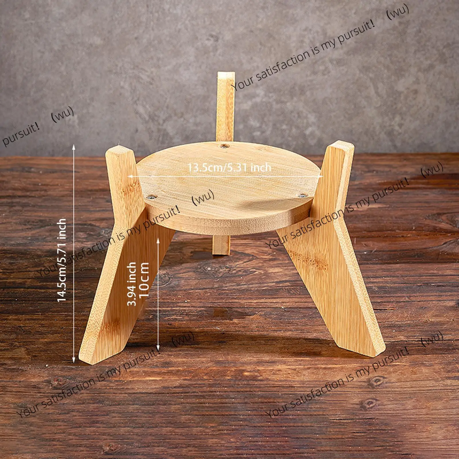 Lemonade Kettle Stand, Wood Round Base, Family Restaurant Bar Party Plant Pot Rack Kitchen