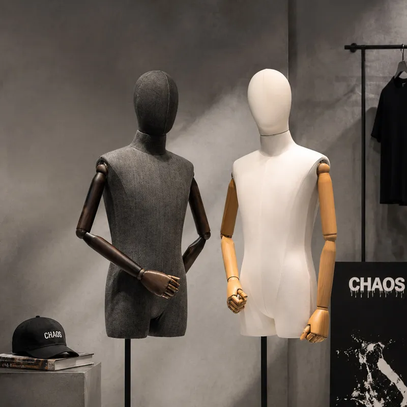 Men's clothing store props, half-body mannequin, high-end display stand for window displays, Korean-style full-body mannequin